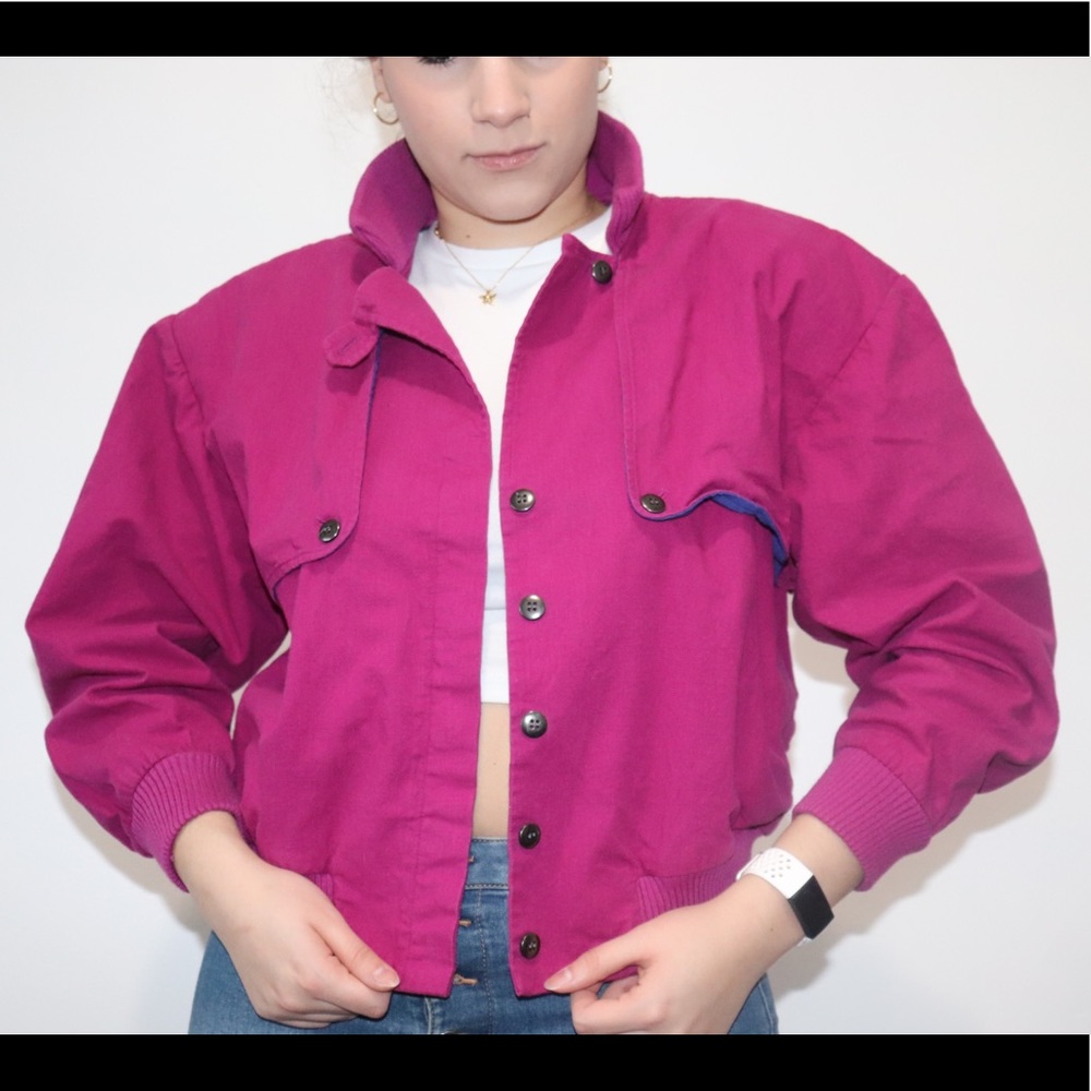 Vintage Bomber Cropped Jacket